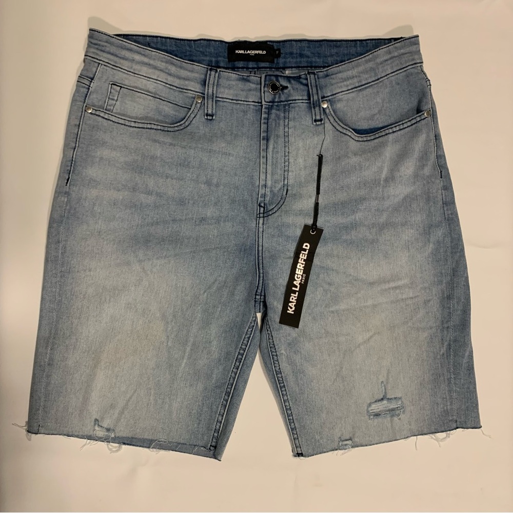 KARL LAGERFELD Men’s Denim Shorts  Size 34 color Blue